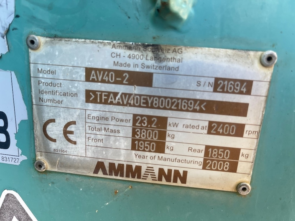 Ammann AV 40-2 - Asfalto volus: foto 3 Ammann AV 40-2 - Asfalto volus: foto 3