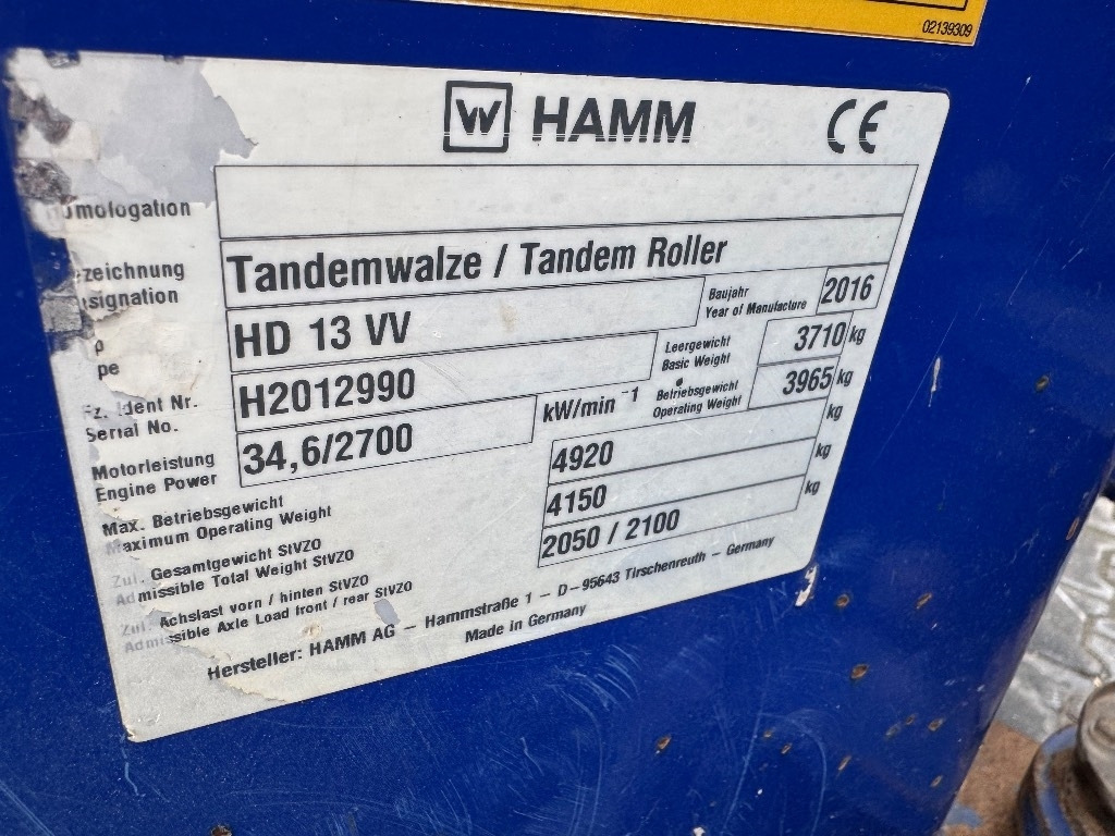 Hamm HD 13 VV - Asfalto volus: foto 5 Hamm HD 13 VV - Asfalto volus: foto 5