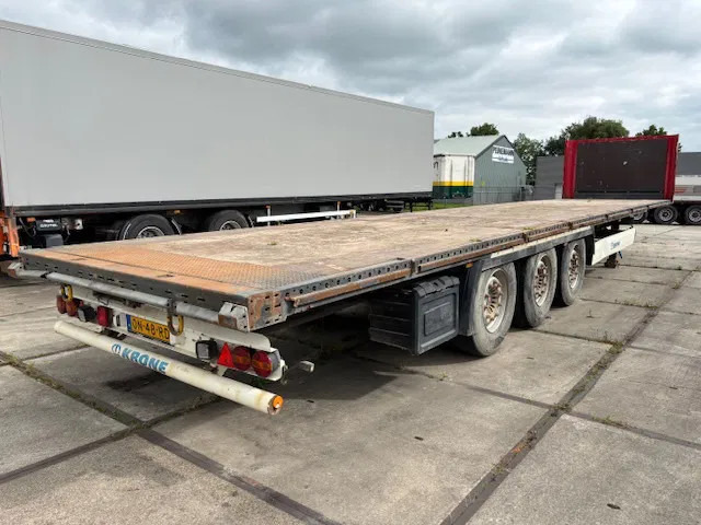 Krone SD Flatbed met rongen 41 ton standard chassis - Platforminė/ Bortinė puspriekabė: foto 4 Krone SD Flatbed met rongen 41 ton standard chassis - Platforminė/ Bortinė puspriekabė: foto 4