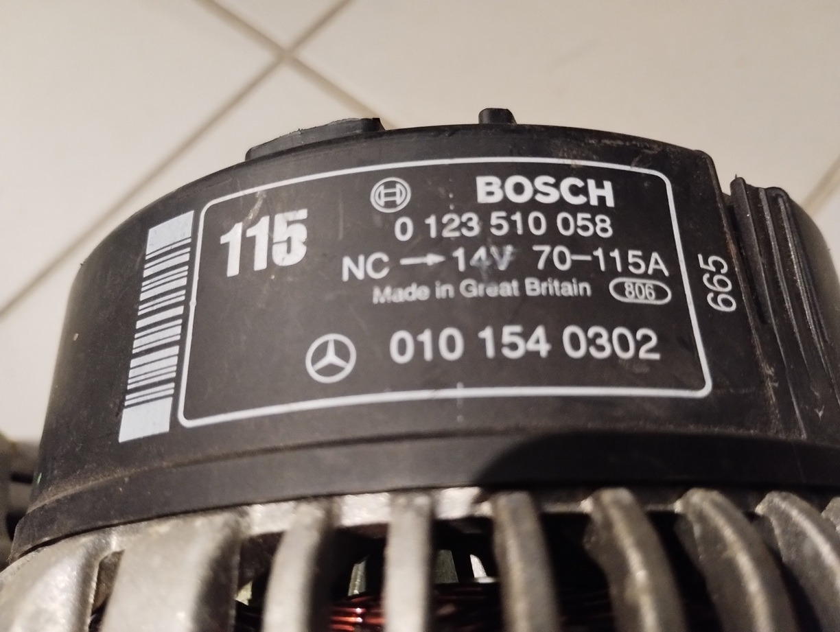 Alternator Mercedes 0101540302 0123510058 BOSCH 115A - Generatorius - Komercinis automobilis: foto 2 Alternator Mercedes 0101540302 0123510058 BOSCH 115A - Generatorius - Komercinis automobilis: foto 2