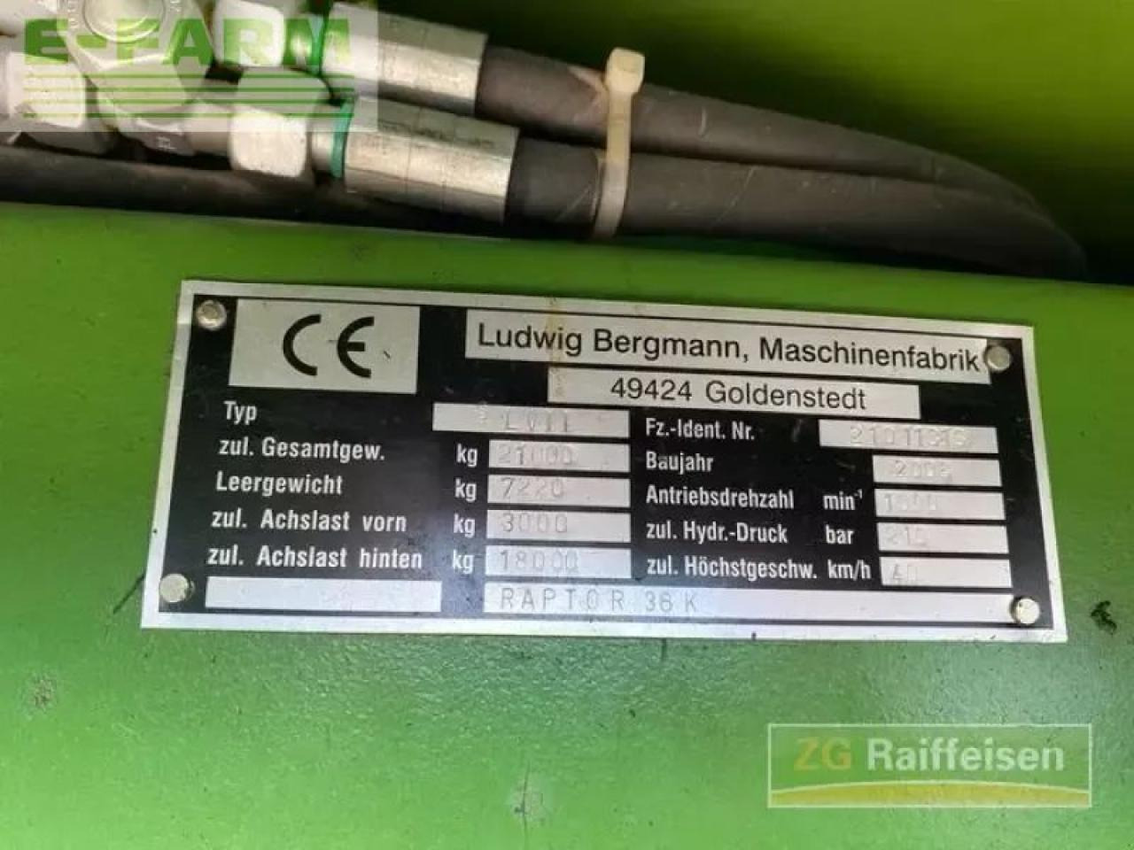 Priekaba rinktuvė Bergmann raptor36k: foto 16