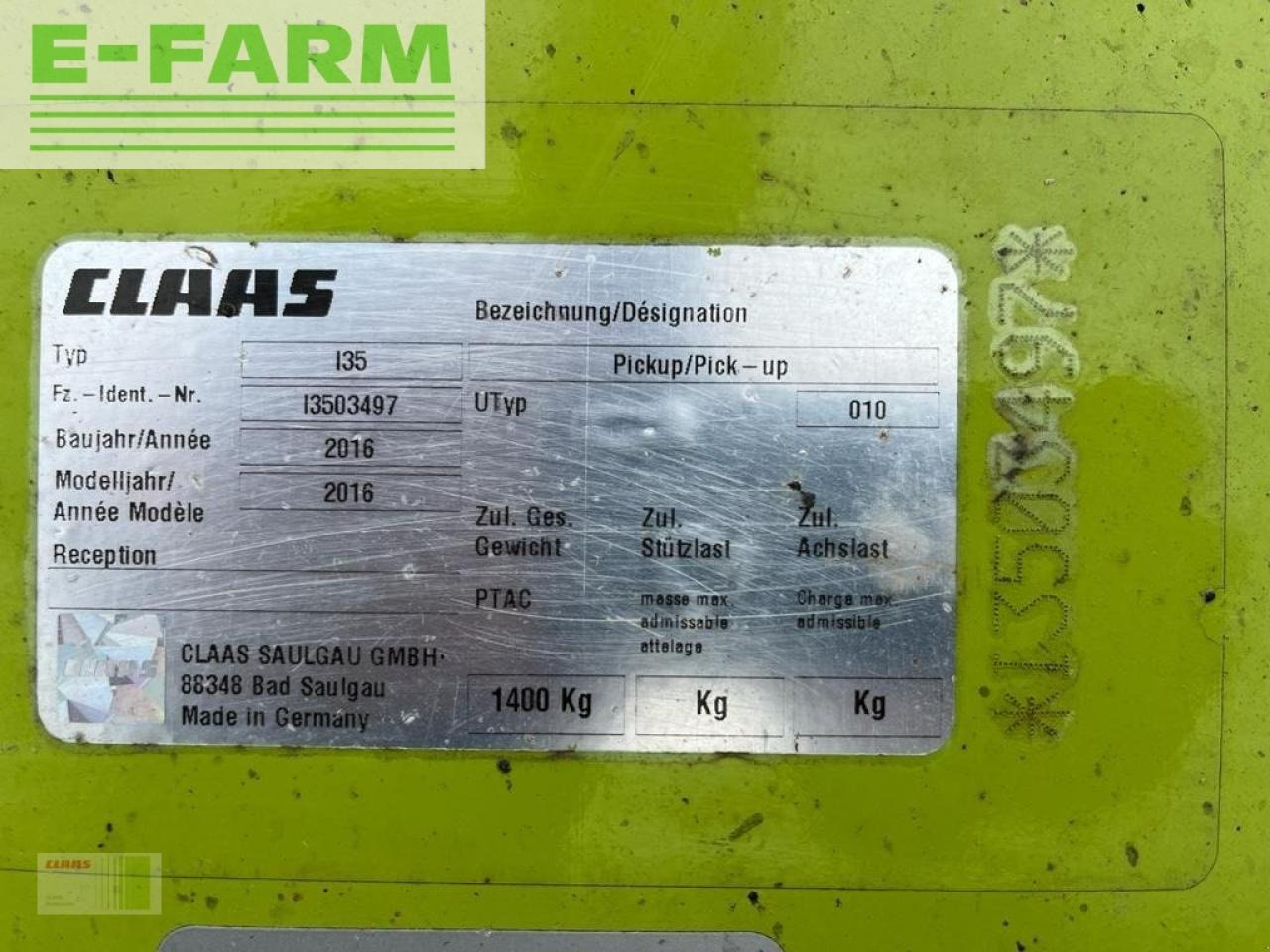 CLAAS pick up 300 - Įranga už pašarų kombainai: foto 2 CLAAS pick up 300 - Įranga už pašarų kombainai: foto 2