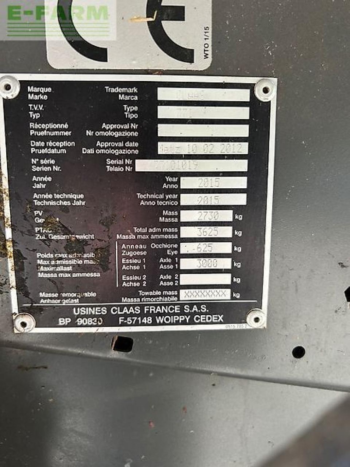 CLAAS variant 370 rf - Stačiakampių ryšulių presas: foto 5 CLAAS variant 370 rf - Stačiakampių ryšulių presas: foto 5