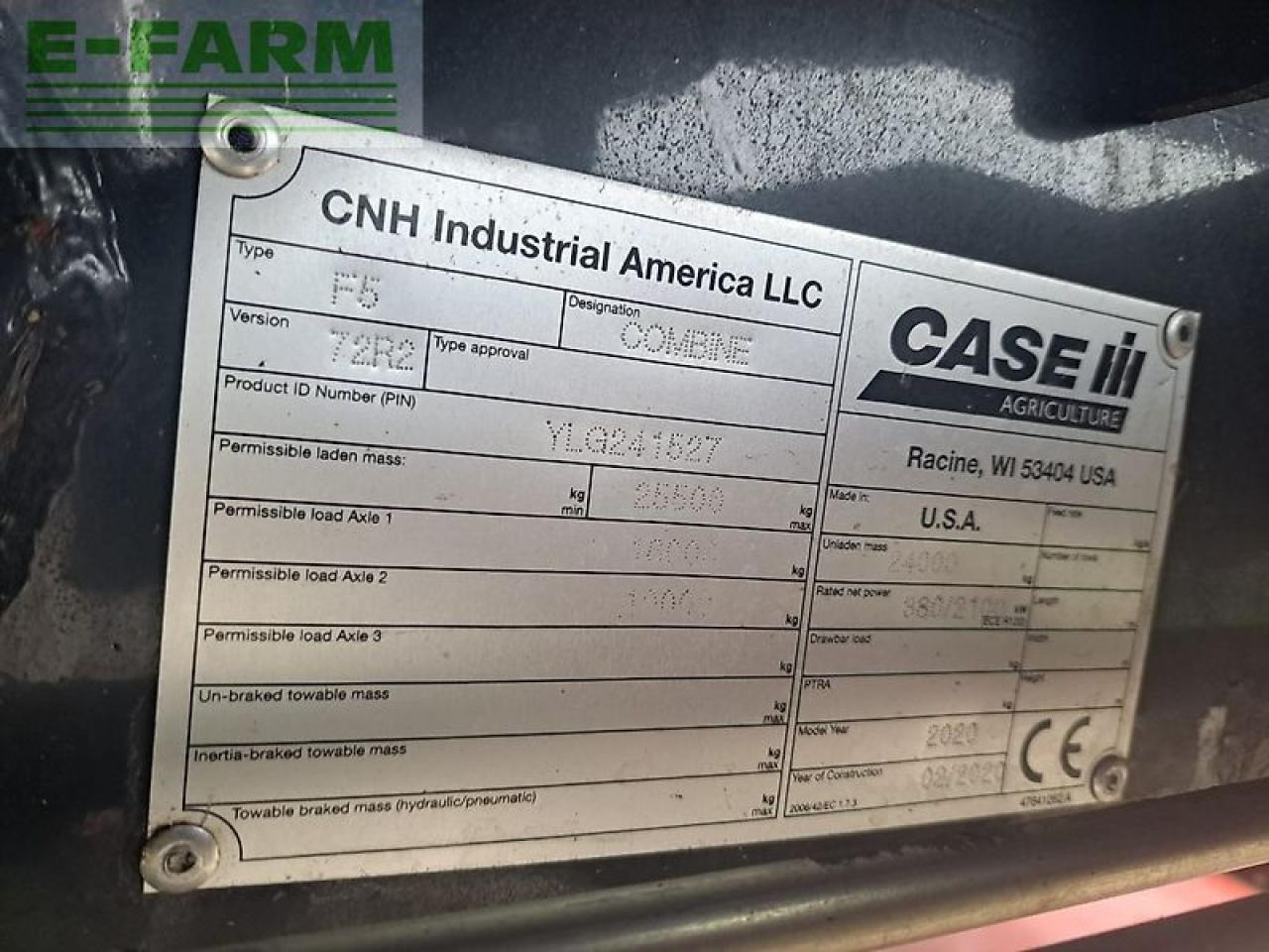 Derliaus nuėmimo kombainas Case-IH axial flow 7250: foto 10