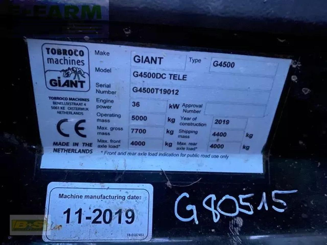 Ratinis krautuvas Giant g4500 tele: foto 19