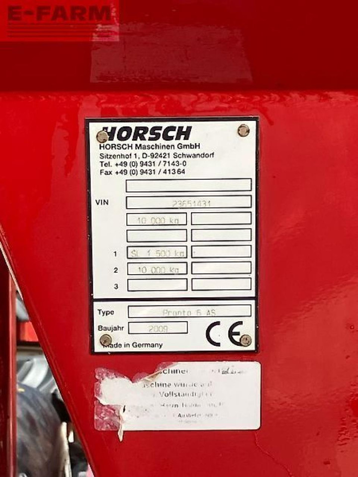 Horsch pronto 6 as *mit saatflusskontrolle* - Sėjamoji: foto 2 Horsch pronto 6 as *mit saatflusskontrolle* - Sėjamoji: foto 2