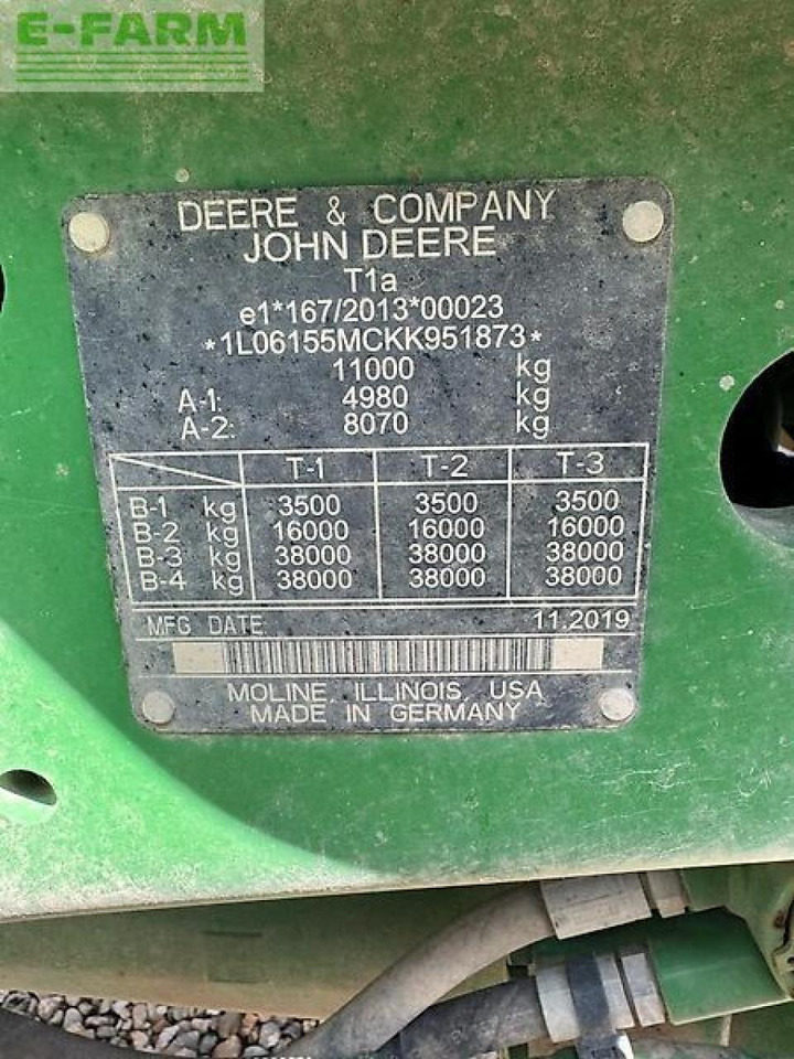 Traktorius John Deere 6155m: foto 14