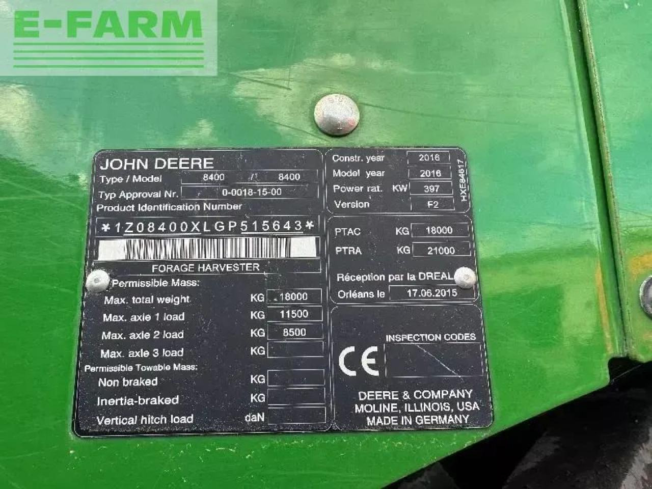 John Deere 8400 - Pašarų kombainas: foto 4 John Deere 8400 - Pašarų kombainas: foto 4