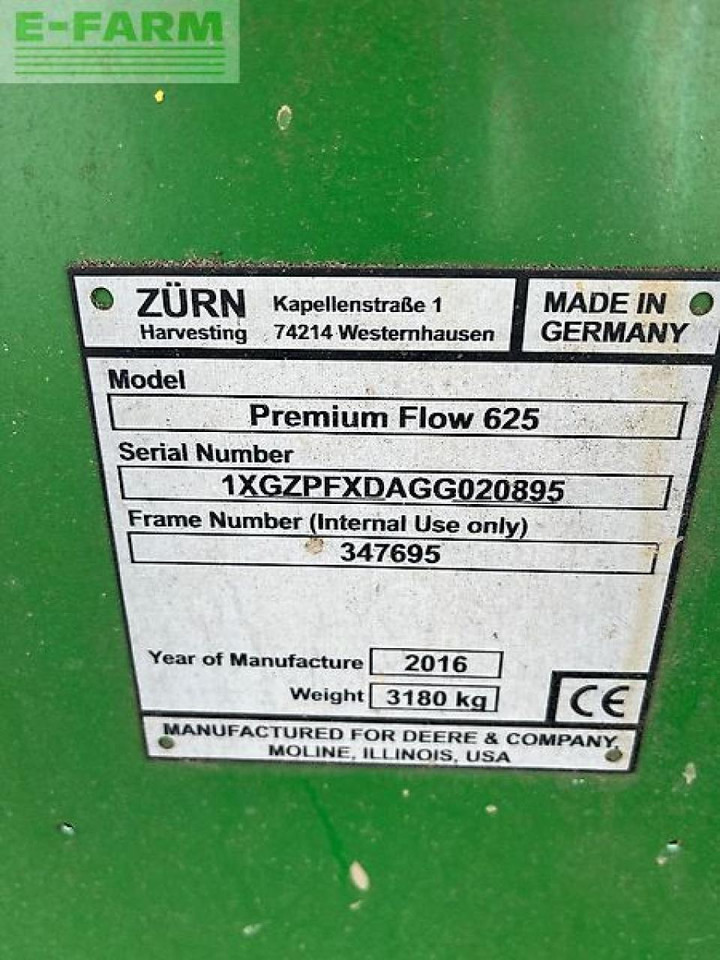 John Deere premium flow 625 - Įranga už pašarų kombainai: foto 5 John Deere premium flow 625 - Įranga už pašarų kombainai: foto 5