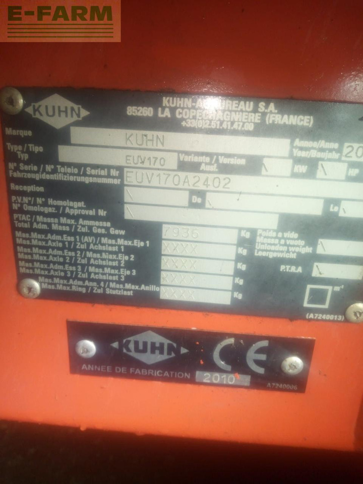 Kuhn Euromix 1040 - Gyvulininkystės įranga: foto 4 Kuhn Euromix 1040 - Gyvulininkystės įranga: foto 4