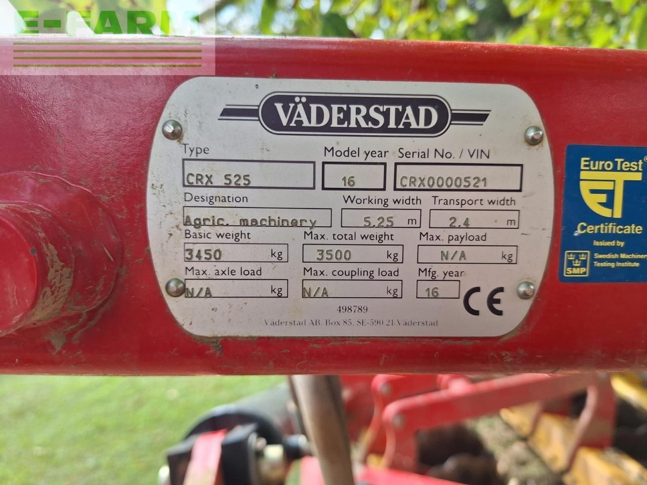 Väderstad crx 525 - Diskiniai skutikai: foto 4 Väderstad crx 525 - Diskiniai skutikai: foto 4