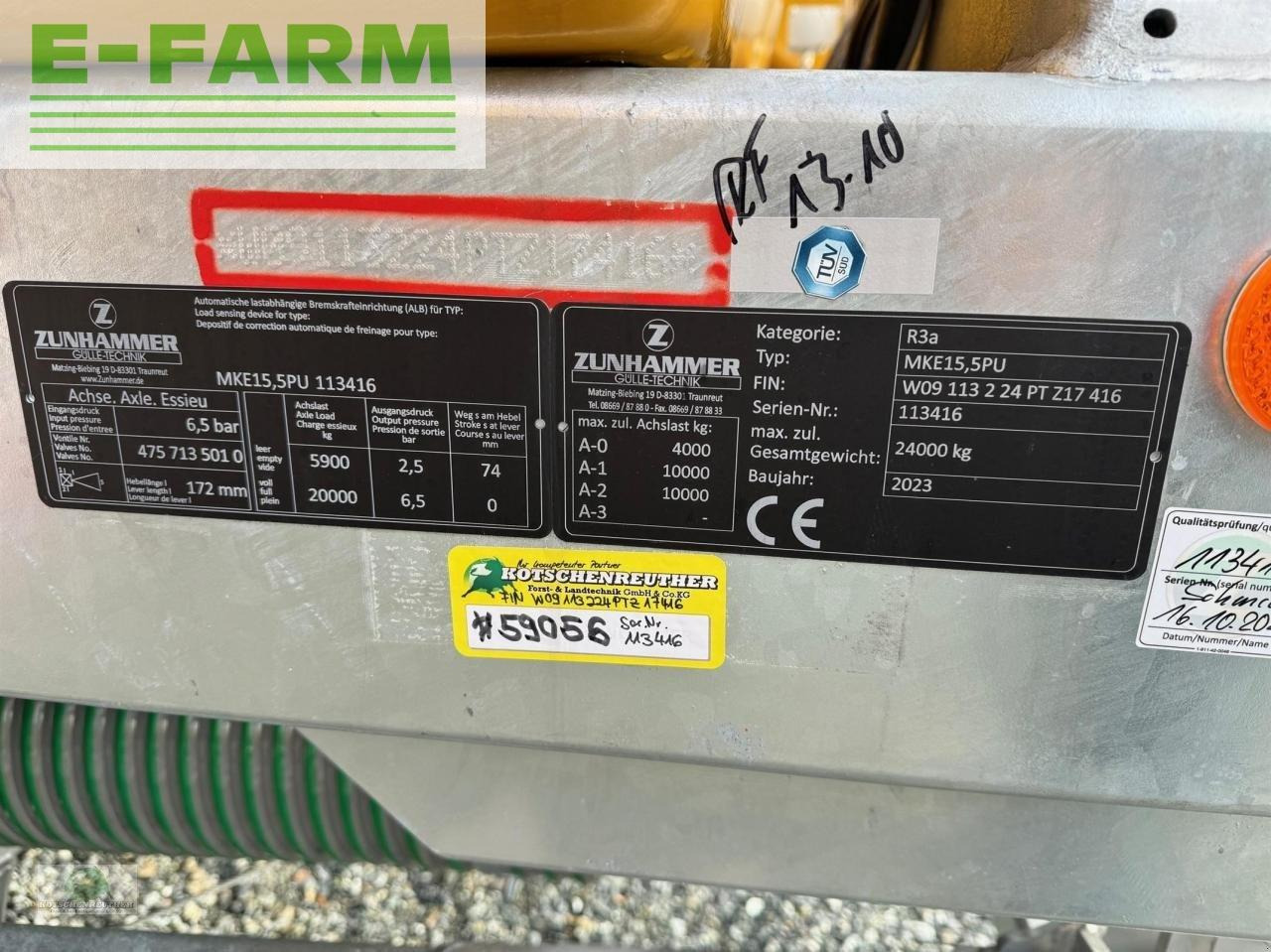 Zunhammer mke 15,5 pu tandem eco - Traktorius: foto 3 Zunhammer mke 15,5 pu tandem eco - Traktorius: foto 3