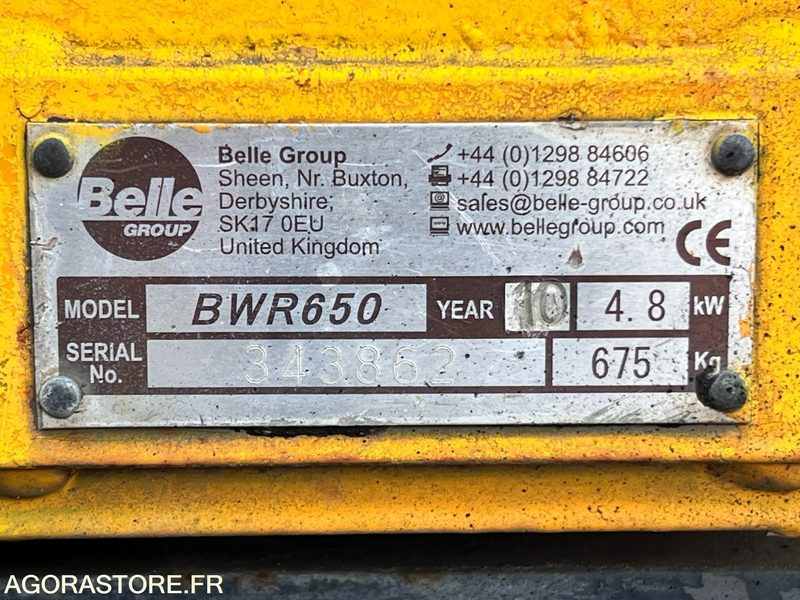 COMPACTEUR À MAIN BELL GROUP BWR650 - 2010 - Volas: foto 5 COMPACTEUR À MAIN BELL GROUP BWR650 - 2010 - Volas: foto 5