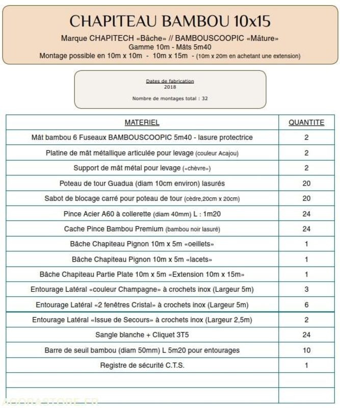 Chapiteau en bambou + planchers évènementiel + accessoires - Buitinis konteineris: foto 3 Chapiteau en bambou + planchers évènementiel + accessoires - Buitinis konteineris: foto 3