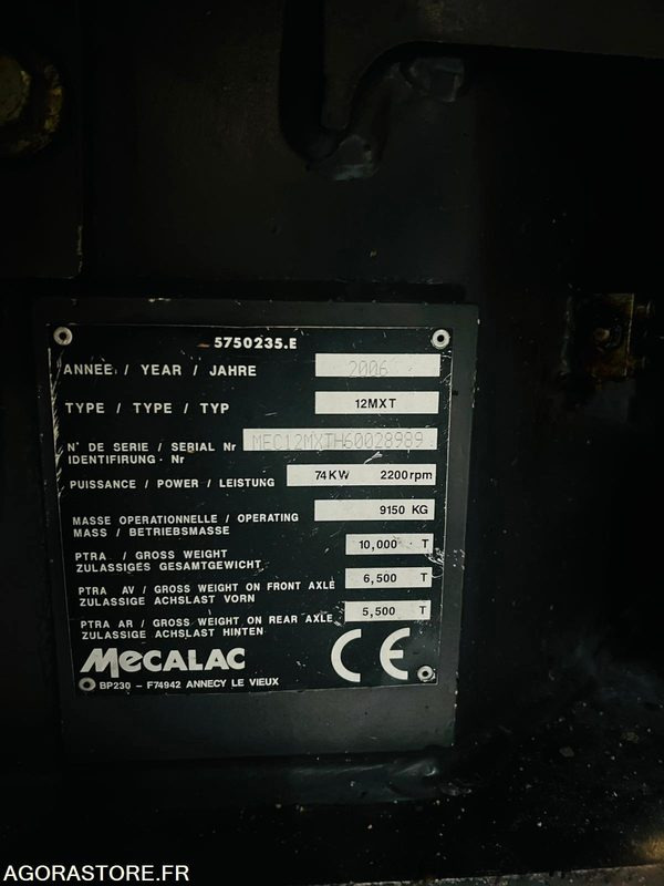 PELLE - MECALAC - 12MXT - 2006 / 4085 HEURES - Ekskavatorius: foto 4 PELLE - MECALAC - 12MXT - 2006 / 4085 HEURES - Ekskavatorius: foto 4