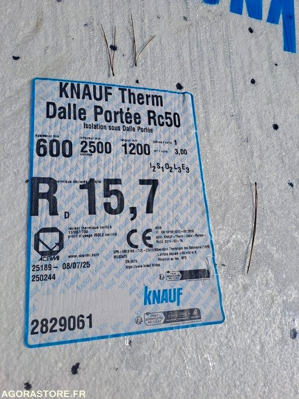 Panneaux isolants KNAUF Therm Dalle Portée Rc50 2500 x 1200 x 600 mm - Įrankis/ Įranga: foto 3 Panneaux isolants KNAUF Therm Dalle Portée Rc50 2500 x 1200 x 600 mm - Įrankis/ Įranga: foto 3