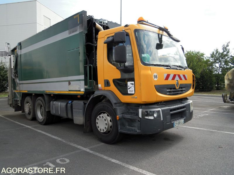 Renault Premium 380 6x2 DXI 11 équipé d'une benne SEMAT OM Série 14000 - Šiukšliavežis: foto 2 Renault Premium 380 6x2 DXI 11 équipé d'une benne SEMAT OM Série 14000 - Šiukšliavežis: foto 2