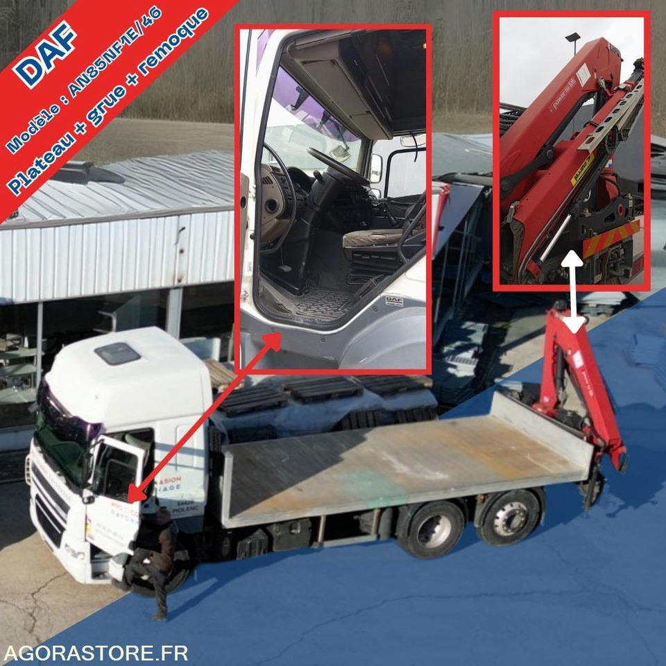 Camion DAF plateau avec grue HMF + Remorque Lecitrail – Prêt à travailler ! - Sunkvežimis: foto 2 Camion DAF plateau avec grue HMF + Remorque Lecitrail – Prêt à travailler ! - Sunkvežimis: foto 2