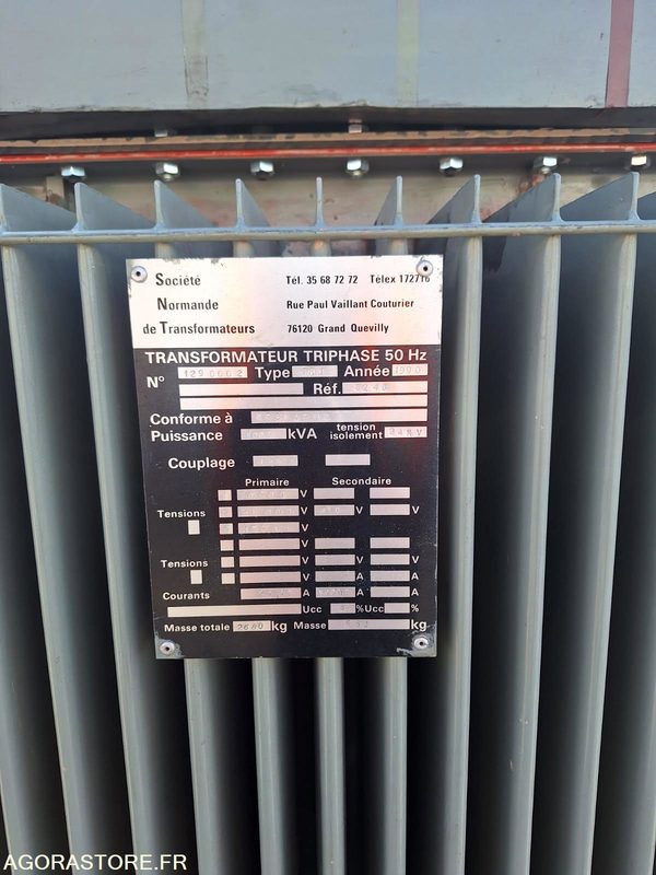 Transformateur électrique huile minérale 1000 kVA SNT - Įrankis/ Įranga: foto 2 Transformateur électrique huile minérale 1000 kVA SNT - Įrankis/ Įranga: foto 2