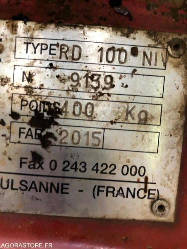 Enfouisseur de pierres DAIRON RD100NIV pour micro tracteur 22-35CV - Žemės ūkio technika: foto 5 Enfouisseur de pierres DAIRON RD100NIV pour micro tracteur 22-35CV - Žemės ūkio technika: foto 5