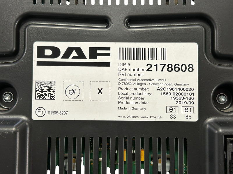 DAF XF - Prietaisų skydas - Sunkvežimis: foto 4 DAF XF - Prietaisų skydas - Sunkvežimis: foto 4