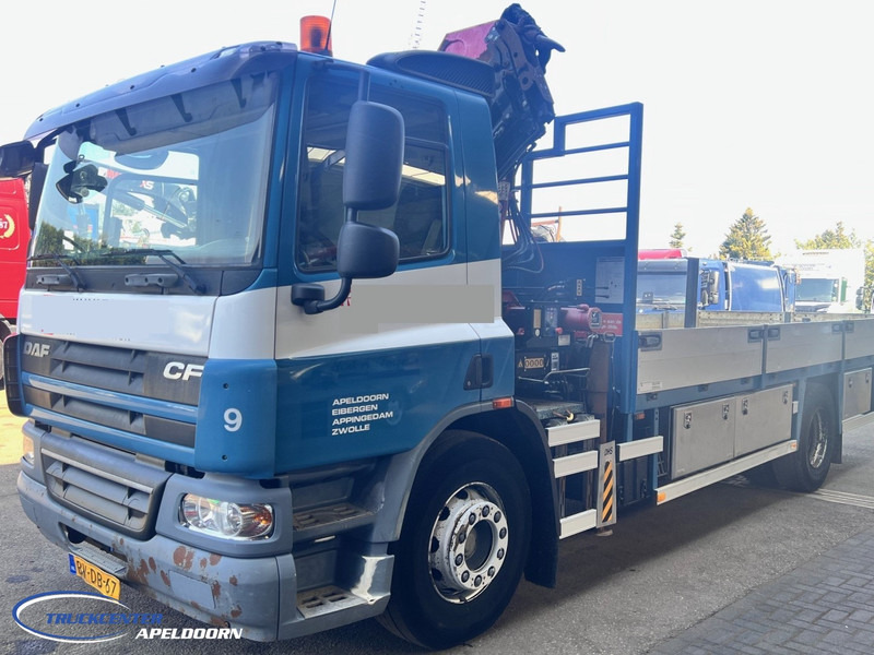DAF CF 75.310 Manuel, Steel springs, HMF 1560 K3 - Platforminis/ Bortinis sunkvežimis, Sunkvežimis su kranu: foto 3 DAF CF 75.310 Manuel, Steel springs, HMF 1560 K3 - Platforminis/ Bortinis sunkvežimis, Sunkvežimis su kranu: foto 3