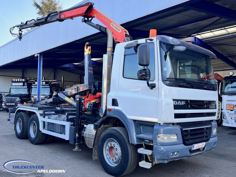 DAF CF 85.410 6x4 Steel springs, Palfinger PK 16001, Palift - Hook-lift sunkvežimis, Sunkvežimis su kranu: foto 1 DAF CF 85.410 6x4 Steel springs, Palfinger PK 16001, Palift - Hook-lift sunkvežimis, Sunkvežimis su kranu: foto 1