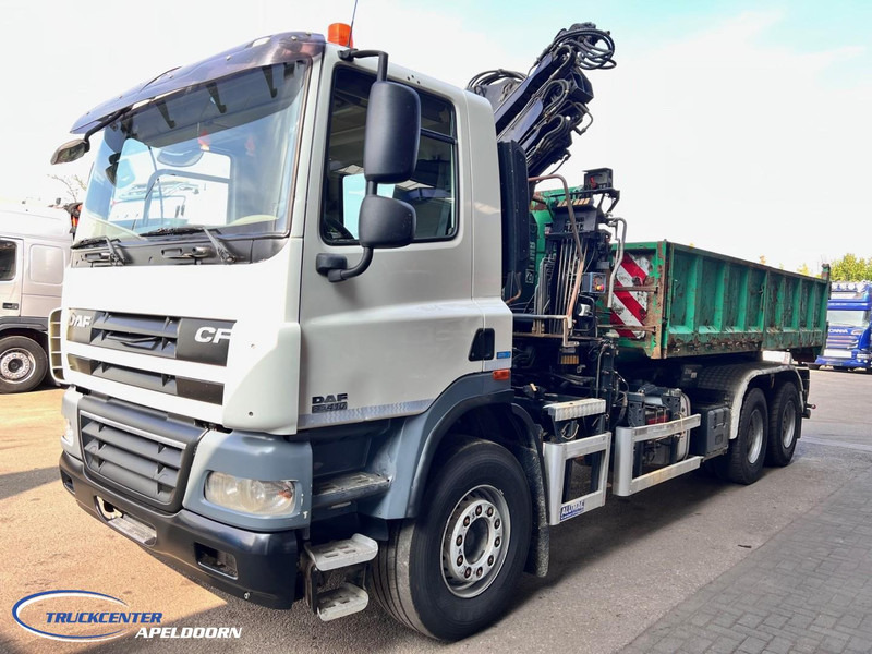 DAF CF 85.410 ATE, Hiab 166-3, 6x4 Big axle, Steel spring - Hook-lift sunkvežimis, Sunkvežimis su kranu: foto 3 DAF CF 85.410 ATE, Hiab 166-3, 6x4 Big axle, Steel spring - Hook-lift sunkvežimis, Sunkvežimis su kranu: foto 3