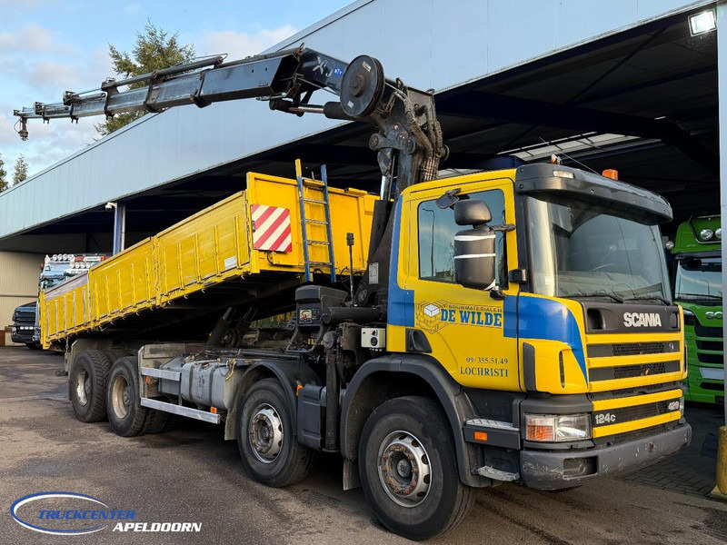 Scania P124-420 8x4 Naafreductie, Bladgeveerd, Handgeschakeld, HIAB 322 E5 - Savivartis sunkvežimis, Sunkvežimis su kranu: foto 1 Scania P124-420 8x4 Naafreductie, Bladgeveerd, Handgeschakeld, HIAB 322 E5 - Savivartis sunkvežimis, Sunkvežimis su kranu: foto 1
