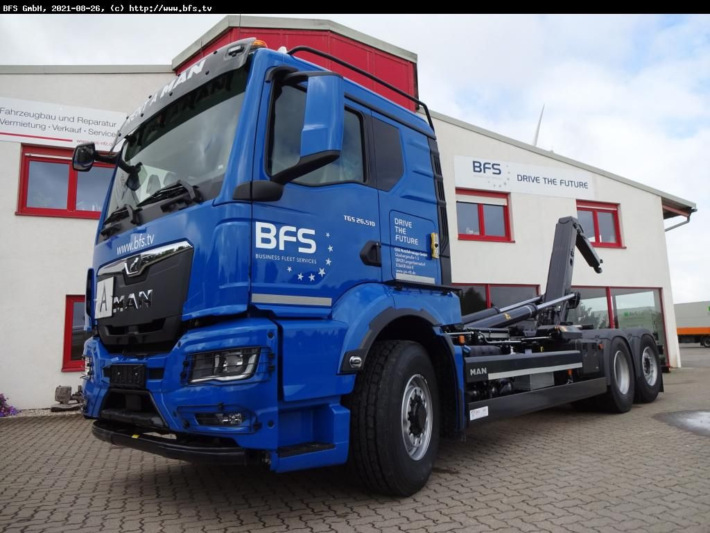 Hook-lift sunkvežimis MAN TGS (TG3) 26.510 6x4H-4 BL CH Meiller, Hydrodriv: foto 1