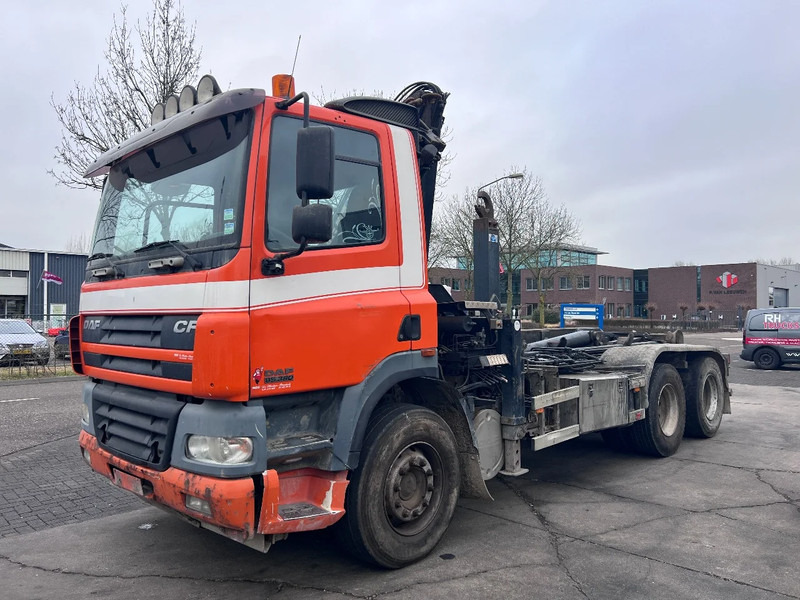 Hook-lift sunkvežimis, Sunkvežimis su kranu DAF CF 85.380 6X2 + MKG 141 A2 CRANE + 20 TON HOOKLIFT - EURO 3 - MANUAL GEAR - 10 TYRES: foto 14