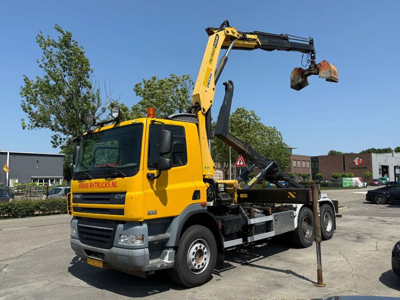 DAF CF 85.410 6X4 - EURO 5 + PALFINGER PK15500 + REM - Hook-lift sunkvežimis, Sunkvežimis su kranu: foto 5 DAF CF 85.410 6X4 - EURO 5 + PALFINGER PK15500 + REM - Hook-lift sunkvežimis, Sunkvežimis su kranu: foto 5