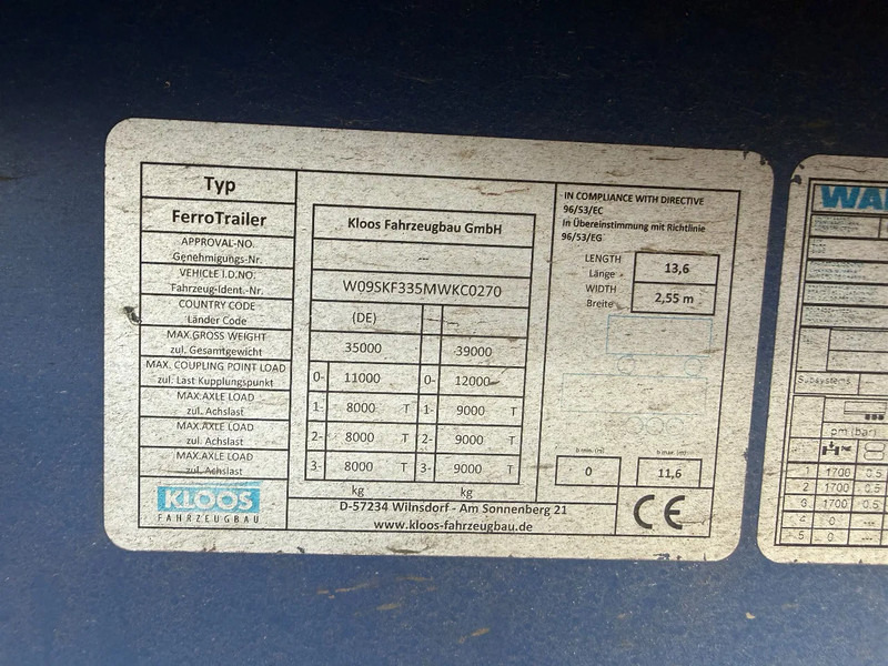 KLOOS FAHRZEUGBAU 3 AS 80 M3 - Savivartis puspriekabė: foto 4 KLOOS FAHRZEUGBAU 3 AS 80 M3 - Savivartis puspriekabė: foto 4
