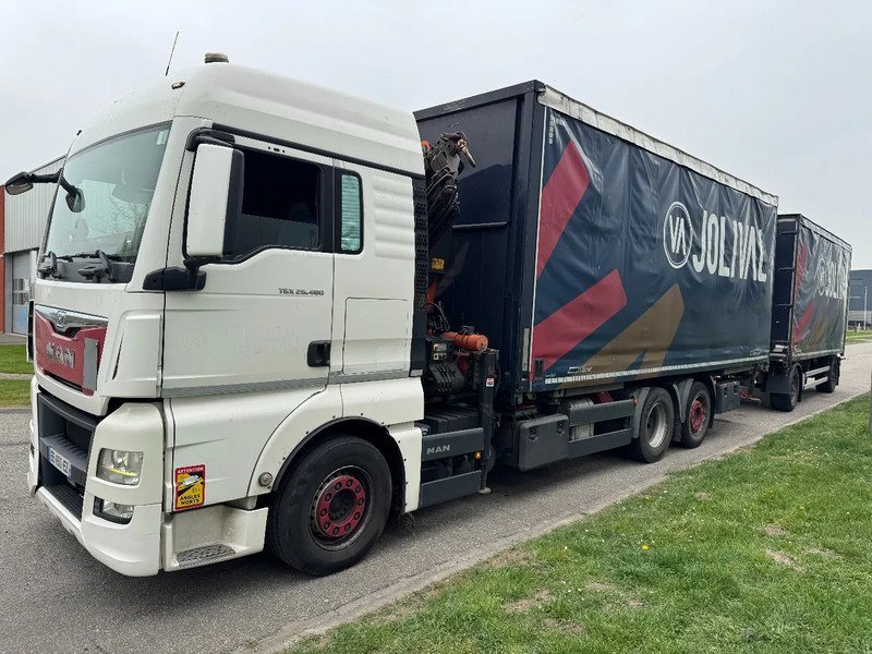 Tentinis sunkvežimis, Sunkvežimis su kranu MAN TGX 26.480 6X2 - EURO 6 + PALFINGER PK20002 + REMOTE + LECITRAILER HANGER: foto 18