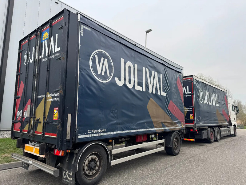 Tentinis sunkvežimis, Sunkvežimis su kranu MAN TGX 26.480 6X2 - EURO 6 + PALFINGER PK20002 + REMOTE + LECITRAILER HANGER: foto 15