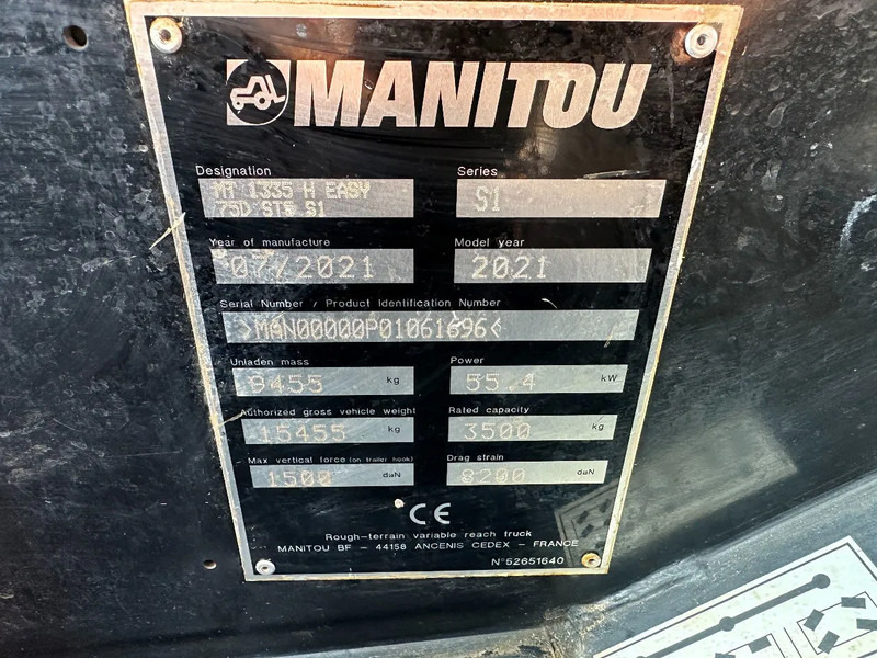 Manitou MT1335h EASY 75D, AUXILIARY HYDRAULIC PLUMBING, - Teleskopinis krautuvas: foto 4 Manitou MT1335h EASY 75D, AUXILIARY HYDRAULIC PLUMBING, - Teleskopinis krautuvas: foto 4