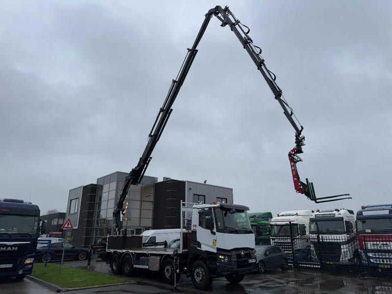 Renault C430 8X4 - EURO 6 + HIAB 288 E-5 + JIB 70X-4 + REMOTE + FULL STEEL SUSP. - Platforminis/ Bortinis sunkvežimis, Sunkvežimis su kranu: foto 1 Renault C430 8X4 - EURO 6 + HIAB 288 E-5 + JIB 70X-4 + REMOTE + FULL STEEL SUSP. - Platforminis/ Bortinis sunkvežimis, Sunkvežimis su kranu: foto 1