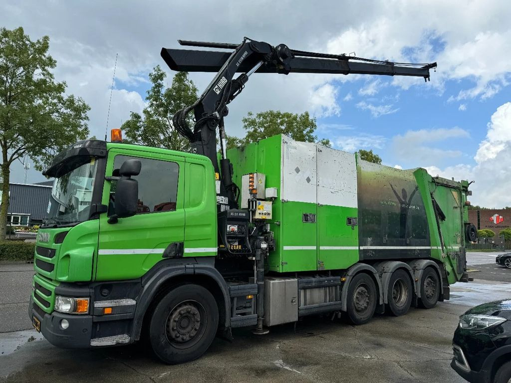 Scania P360 8X2 - HIAB 211BW-3 + FAUN VARIOPRESS - ONLY - Šiukšliavežis: foto 1 Scania P360 8X2 - HIAB 211BW-3 + FAUN VARIOPRESS - ONLY - Šiukšliavežis: foto 1