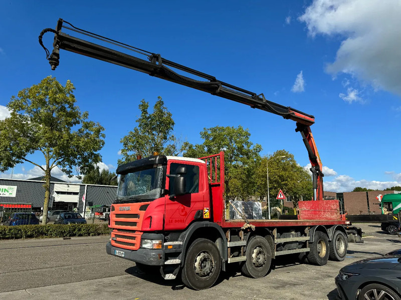 Scania P360 8X4 - EURO 5 + PALFINGER PK22002-EH + REMOTE - Platforminis/ Bortinis sunkvežimis, Sunkvežimis su kranu: foto 1 Scania P360 8X4 - EURO 5 + PALFINGER PK22002-EH + REMOTE - Platforminis/ Bortinis sunkvežimis, Sunkvežimis su kranu: foto 1