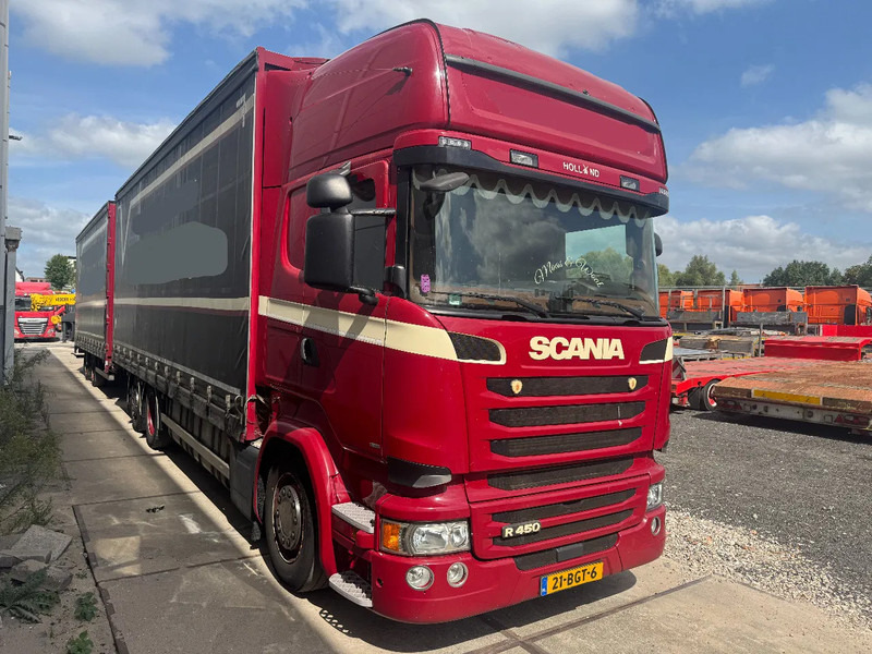 Scania R450 6X2 EURO6 + VAN ECK HANGER - Tentinis sunkvežimis: foto 3 Scania R450 6X2 EURO6 + VAN ECK HANGER - Tentinis sunkvežimis: foto 3