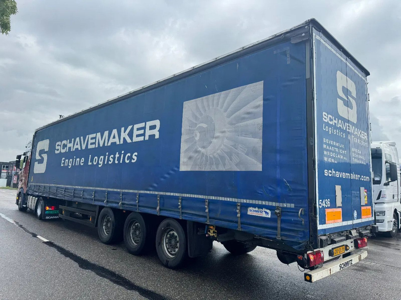 Schmitz Cargobull SCS 24/L - 3 AXLE MEGA SAF + SLIDING ROOF - Tentinė puspriekabė: foto 4 Schmitz Cargobull SCS 24/L - 3 AXLE MEGA SAF + SLIDING ROOF - Tentinė puspriekabė: foto 4