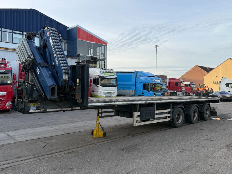 TURBO'S HOET 3 AXLE + AMCO-VEBA V929 6S CRANE + REMOTE - Platforminė/ Bortinė puspriekabė: foto 1 TURBO'S HOET 3 AXLE + AMCO-VEBA V929 6S CRANE + REMOTE - Platforminė/ Bortinė puspriekabė: foto 1