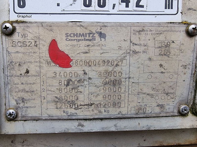Platforminė/ Bortinė puspriekabė Schmitz Cargobull SCS24: foto 14