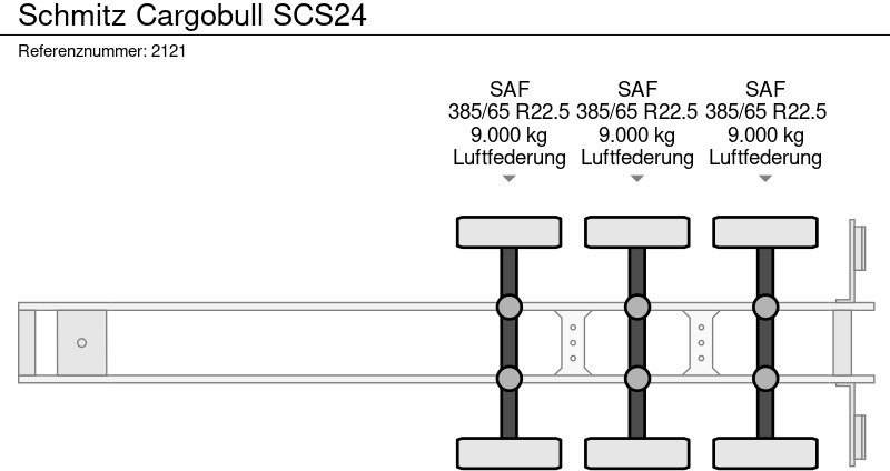 Platforminė/ Bortinė puspriekabė Schmitz Cargobull SCS24: foto 15