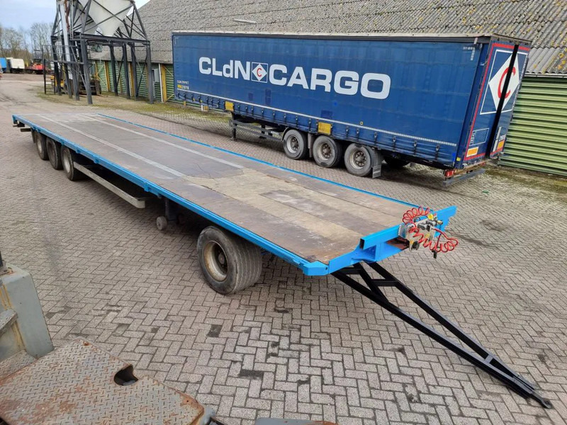 Van Hool 13.60 M LONG - 1 M HIGH - SUPER SINGLE TIRES - DRUM BRAKES - Platforminė/ Bortinė priekaba: foto 3 Van Hool 13.60 M LONG - 1 M HIGH - SUPER SINGLE TIRES - DRUM BRAKES - Platforminė/ Bortinė priekaba: foto 3
