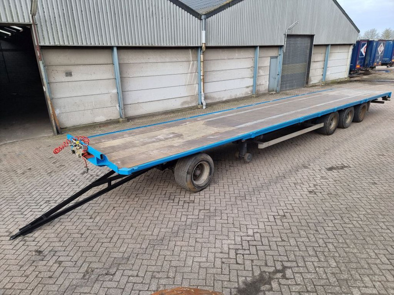 Van Hool 13.60 M LONG - 1 M HIGH - SUPER SINGLE TIRES - DRUM BRAKES - Platforminė/ Bortinė priekaba: foto 1 Van Hool 13.60 M LONG - 1 M HIGH - SUPER SINGLE TIRES - DRUM BRAKES - Platforminė/ Bortinė priekaba: foto 1