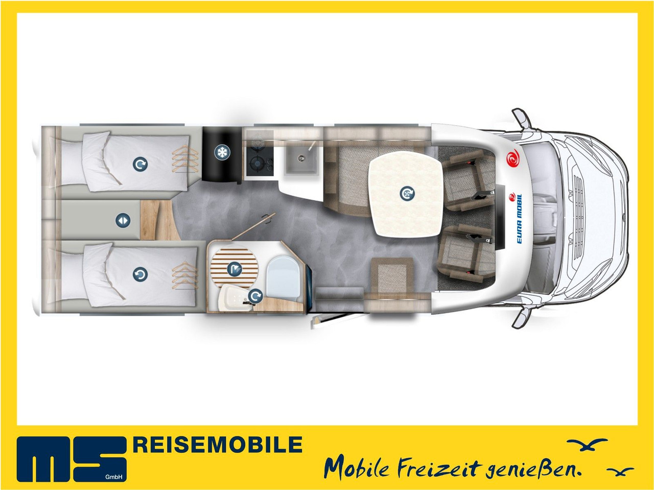 Eura Mobil PROFILA T 695 EB /-2025-/ MONDIAL / EINZELBETTEN - Pusiau integruotas kemperis: foto 2 Eura Mobil PROFILA T 695 EB /-2025-/ MONDIAL / EINZELBETTEN - Pusiau integruotas kemperis: foto 2