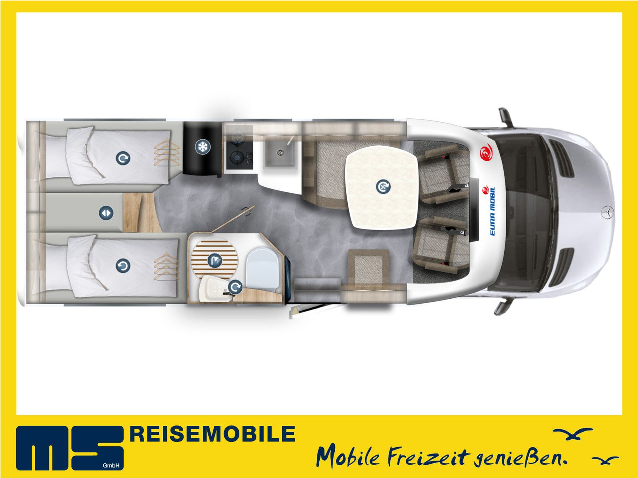 Eura Mobil PROFILA T 696 EB /MONDIAL S-P. 2025/EINZELBETTEN - Pusiau integruotas kemperis: foto 2 Eura Mobil PROFILA T 696 EB /MONDIAL S-P. 2025/EINZELBETTEN - Pusiau integruotas kemperis: foto 2