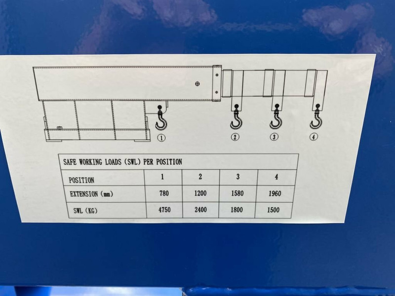 Krovimo technika TR heftruck verreiker shovel HIJS JIB, LASTARM 4750kg verstelbare JIP: foto 9