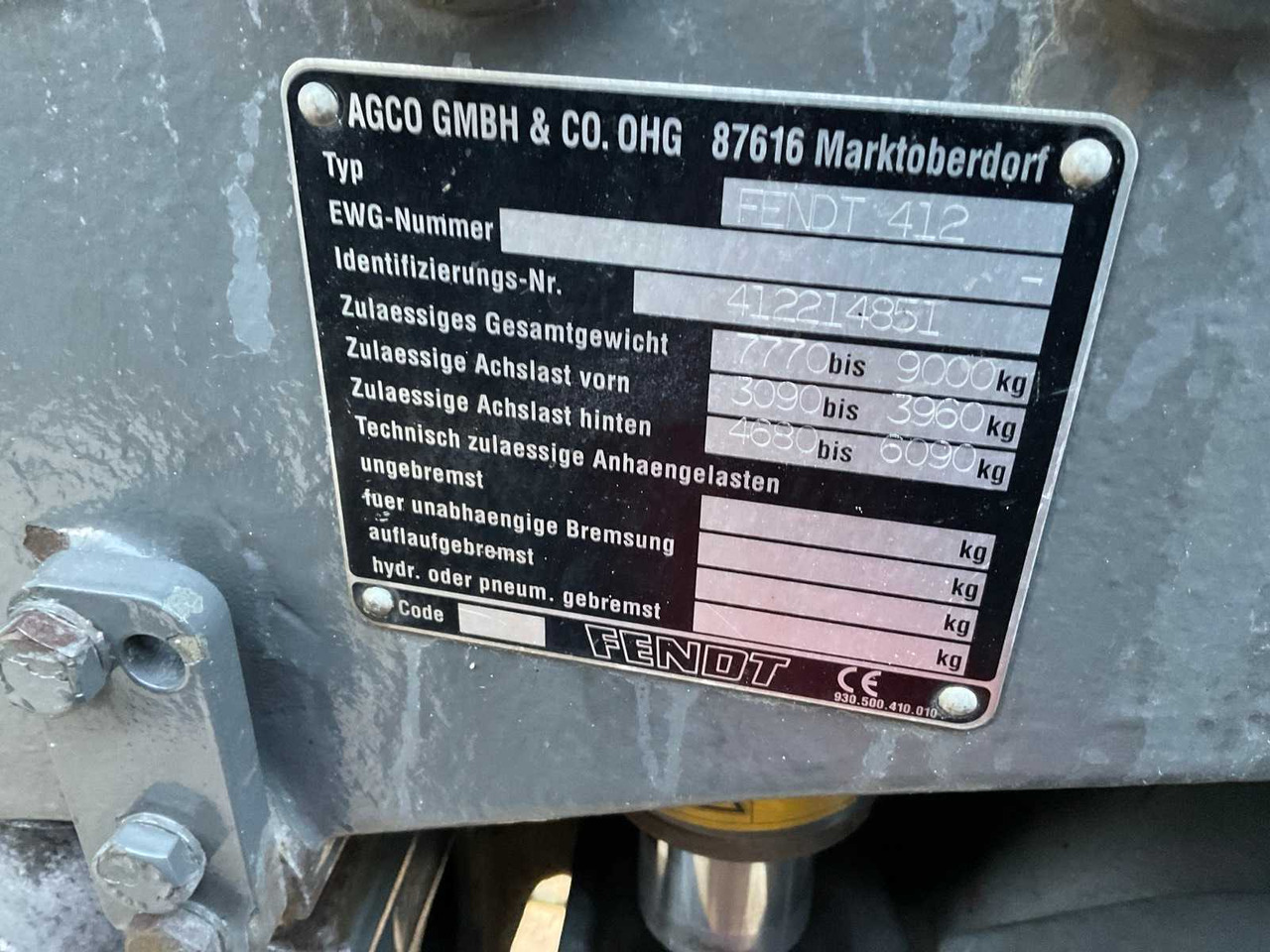 Traktorius 2005 FENDT FARMER 412 VARIO ALL-WHEEL DRIVE FARM TRACTOR: foto 18